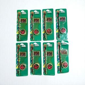 8 Vintage Mighty Morphin Power Rangers Pencil, Eraser, Sharpener NOS New Sealed